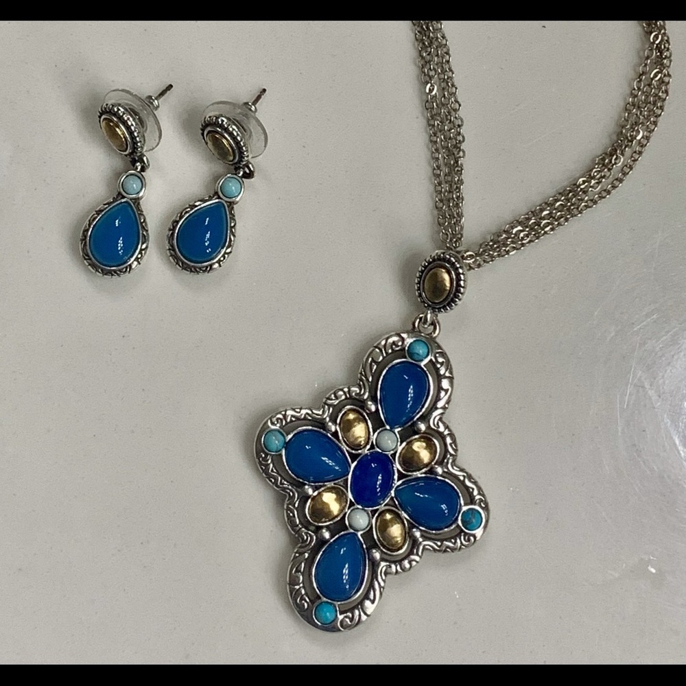 Brighton Nadia Cross Necklace & Earrings